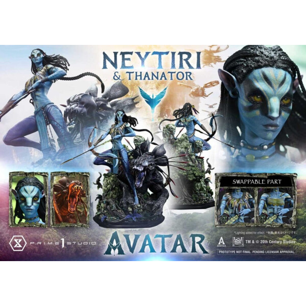 Avatar (Film) Estatua Real Elite Masterline Series 1/4 Neytiri & Thanator 75 cm