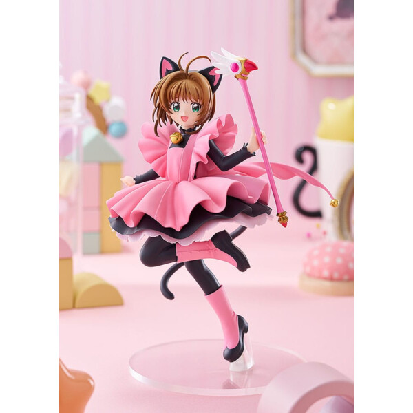 Cardcaptor Sakura Estatua PVC Pop Up Parade Sakura Kinomoto Black Cat Costume Ver. L Size 22 cm