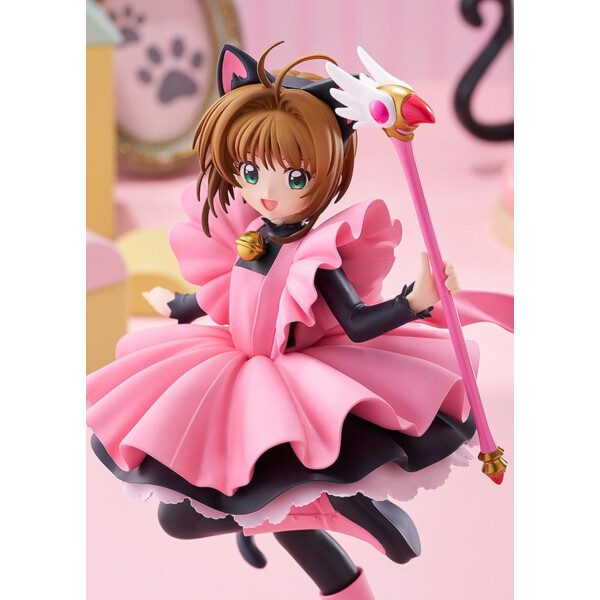 Cardcaptor Sakura Estatua PVC Pop Up Parade Sakura Kinomoto Black Cat Costume Ver. L Size 22 cm