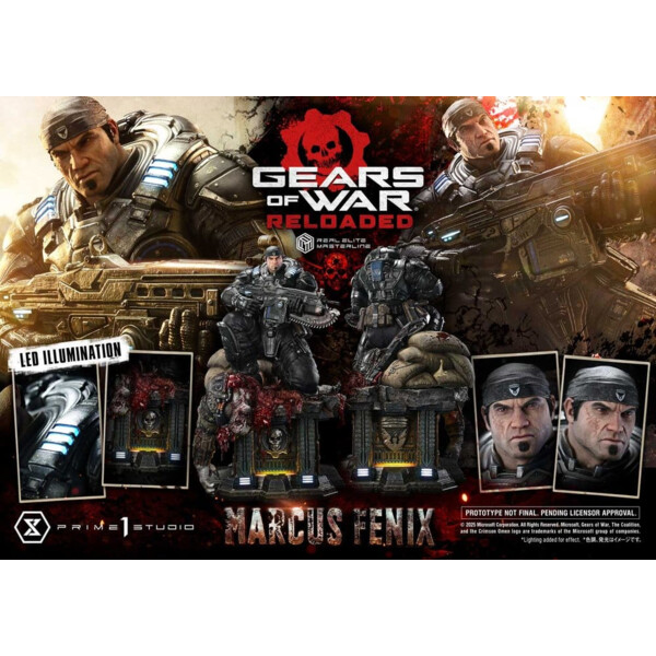 Gears of War: Reloaded – Estatua Real Elite Masterline Series 1/3 Marcus Fenix Ultimate Version 97 cm
