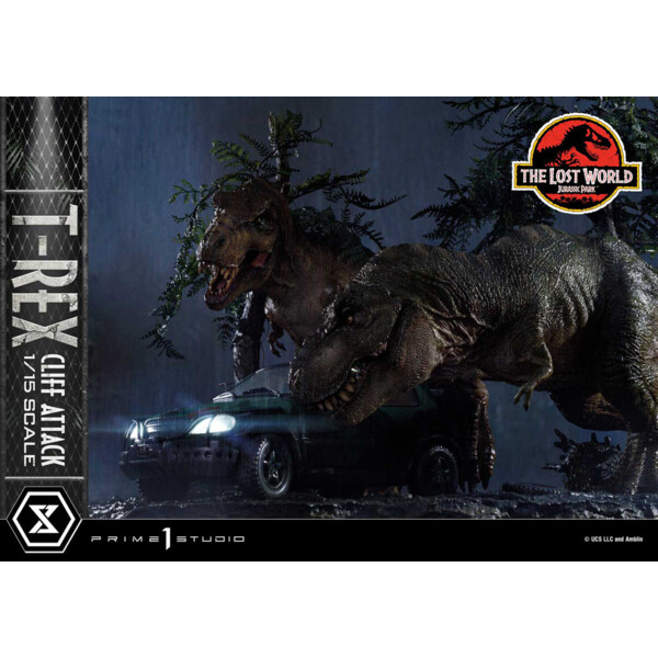 Prime 1 Studio -  Jurassic Park The Lost World 1/15 T-Rex Cliff Attack 53 cm