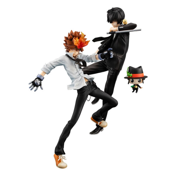 Set de Figuras Katekyo Hitman Reborn – Tsuna, Hibari y Reborn – MegaHouse G.E.M. 21 cm