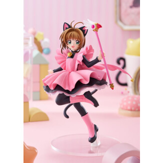 Cardcaptor Sakura Estatua PVC Pop Up Parade Sakura Kinomoto Black Cat Costume Ver. L Size 22 cm