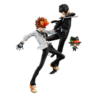 Set de Figuras Katekyo Hitman Reborn – Tsuna, Hibari y Reborn – MegaHouse G.E.M. 21 cm